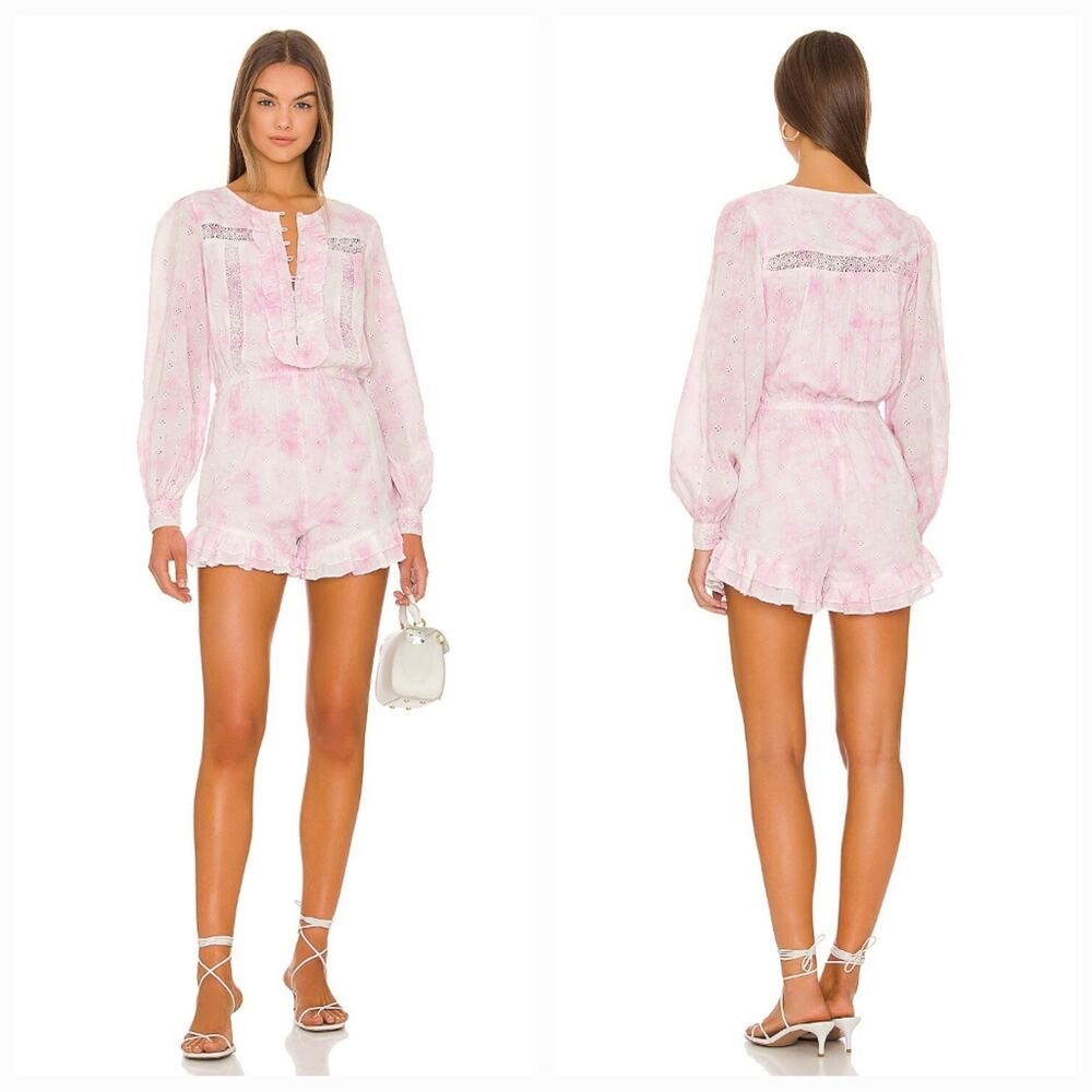 Tularosa Jordan Romper in Fuchsia Tie Dye XXS